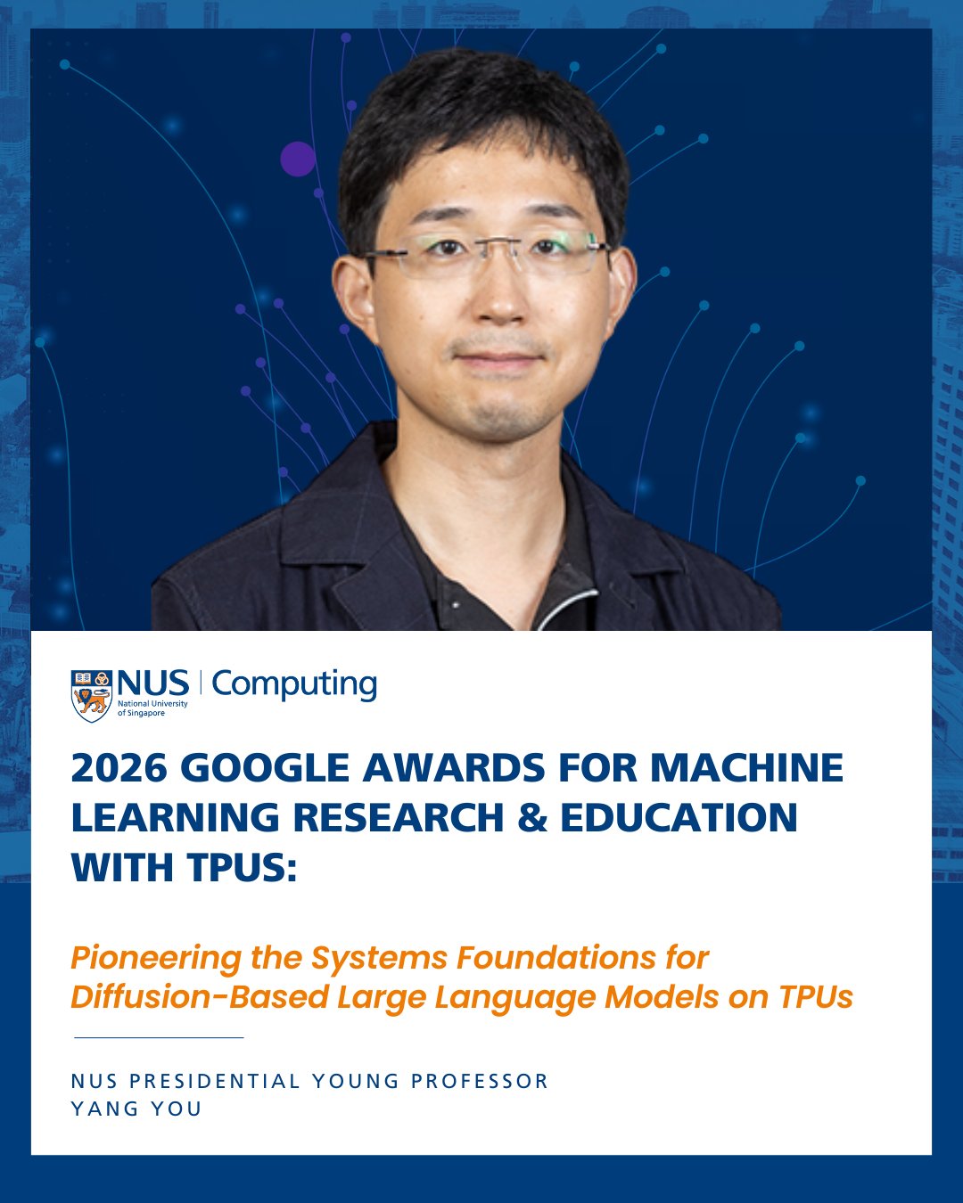 Professor Yang You Google Research Award